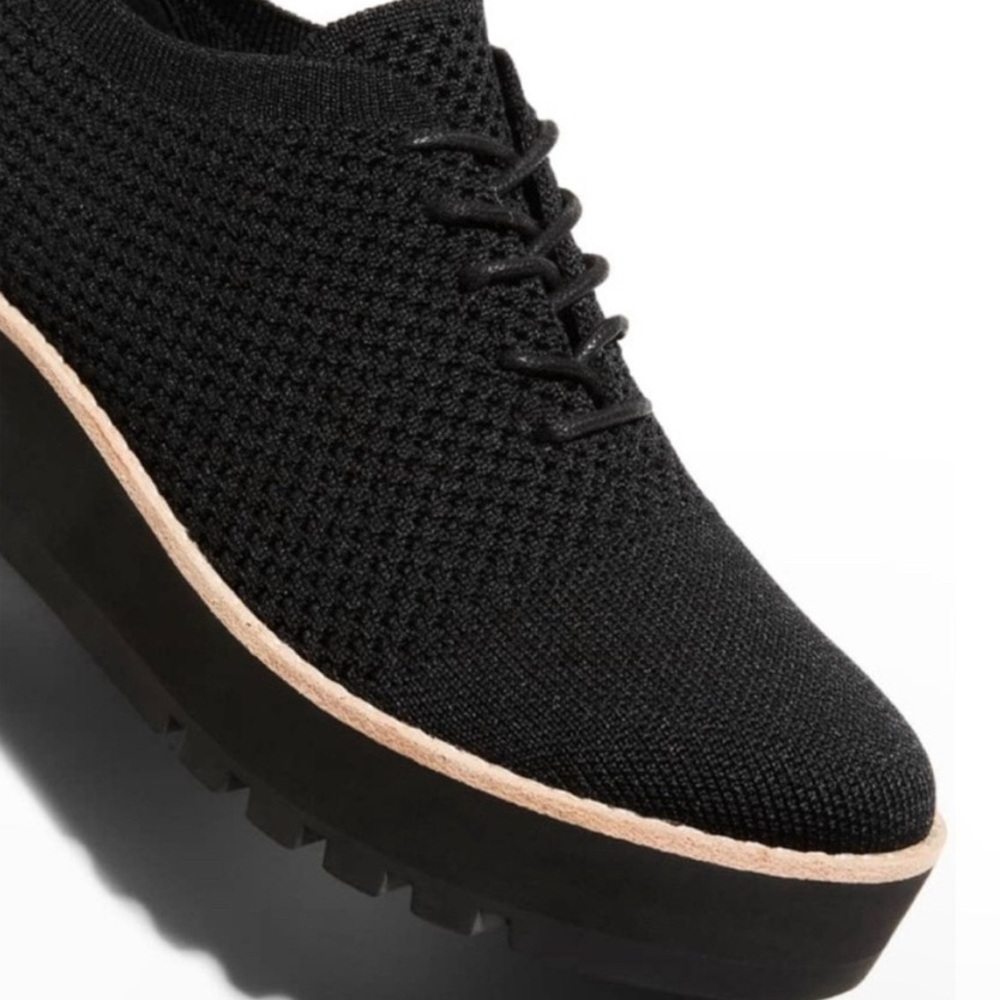 Eileen Fisher Eddy 2 Wedge Oxford Lace Up Shoes Black Size 8.5